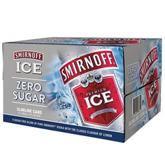 SMIRNOFF ICE RED 5% VODKA & ZERO SUGAR 12PK CANS 250ML