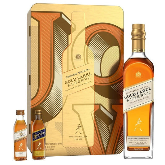 JOHNNIE WALKER GOLD RESERVE 700ML + JW BLUE 50ML + JW 18YO 50ML