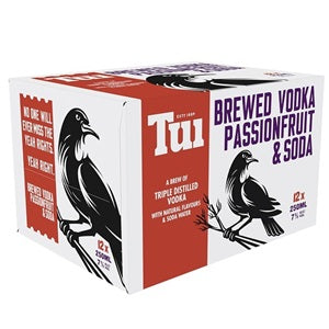 TUI VODKA PASSION 7% 12PK CANS 250ML