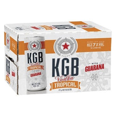 KGB 7% TROPICAL WITH GUARANA VODKA PREMIX 12PK CANS 250ML