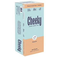 CHEEKY PEACH HARD ICED TEA 10PK CANS 330ML