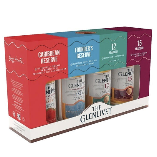 GLENLIVET SCOTCH WHISKY TASTING KIT 4X50ML GIFT PACK