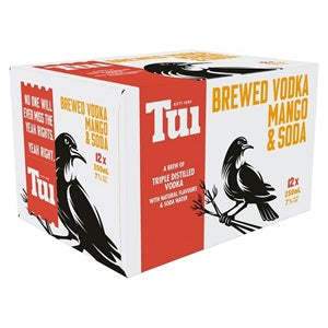 TUI 7% VODKA MANGO 12PK CANS 250ML