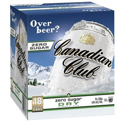 CANADIAN CLUB N DRY ZERO SUGAR 18PACK CANS 330ML