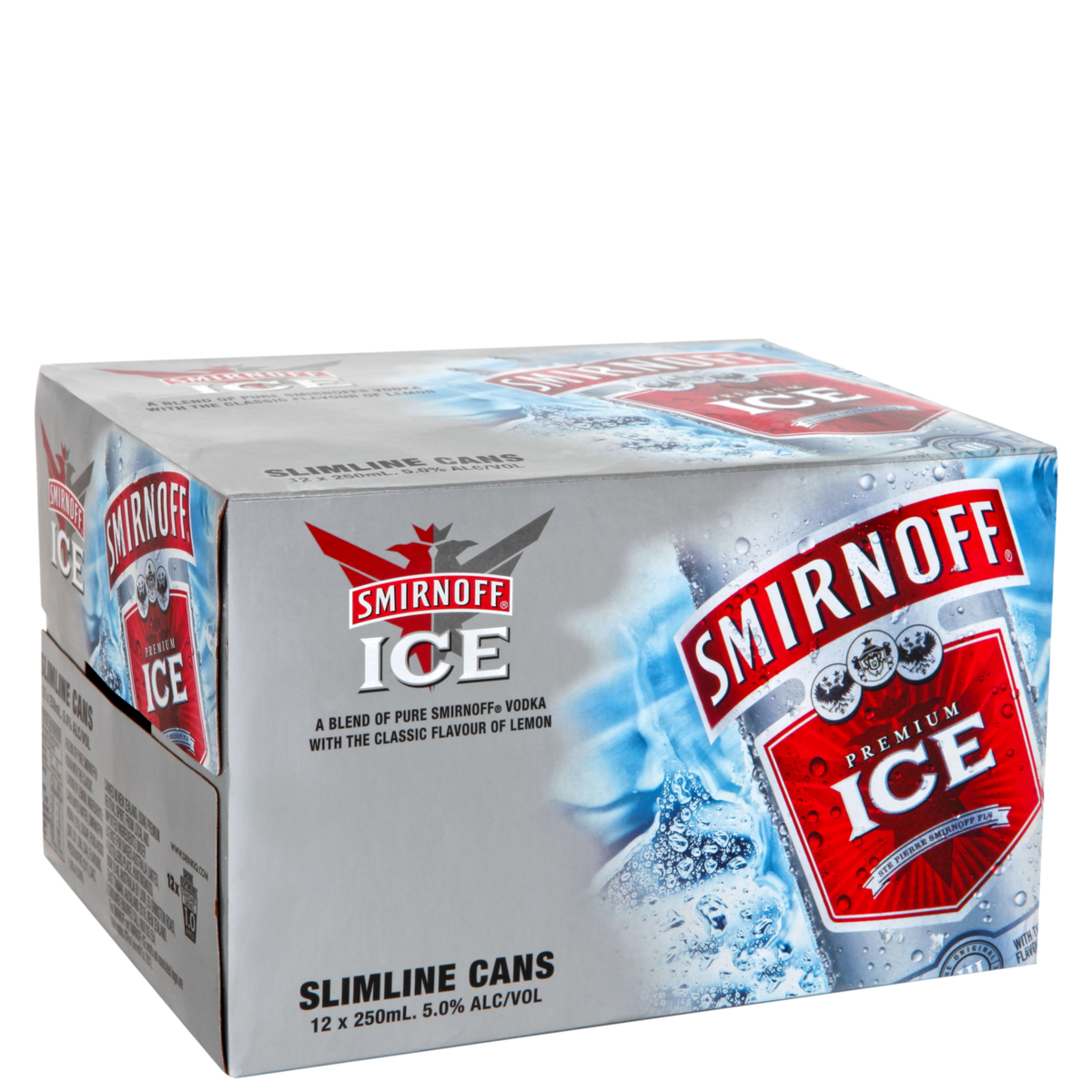 Smirnoff Ice Red Lemon 5% 250mL Cans 12 Pack