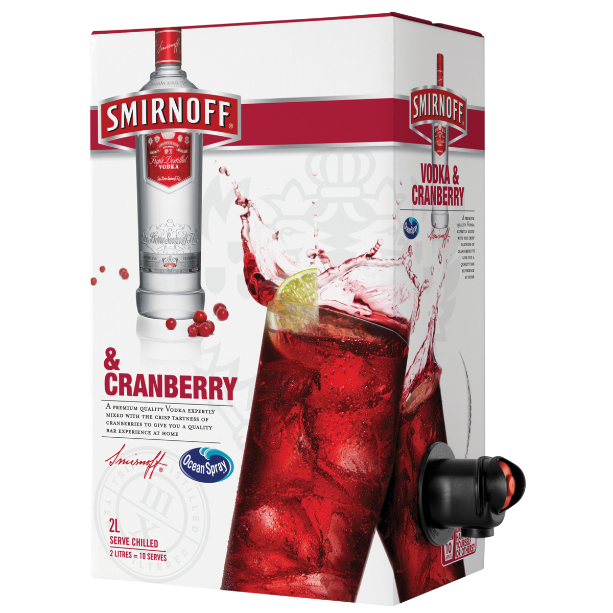 Smirnoff Signature Cranberry 5.7% 2L Bag