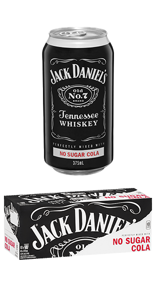 Jack Daniels RTD & No Sugar Cola 10 pk Cans